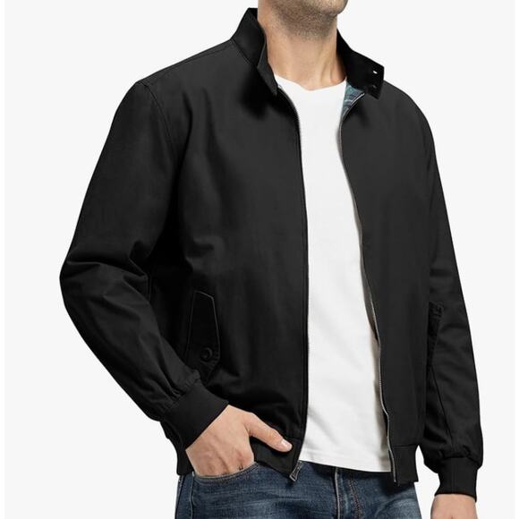Men's Bomber Jacket Cotton Full Zip SIZE MEDIUM - Picture 1 of 7